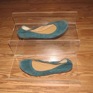 LUCKY BRAND Emmie Suede Leather Green Ballet Flats Slip-On Shoes Size 9.5M